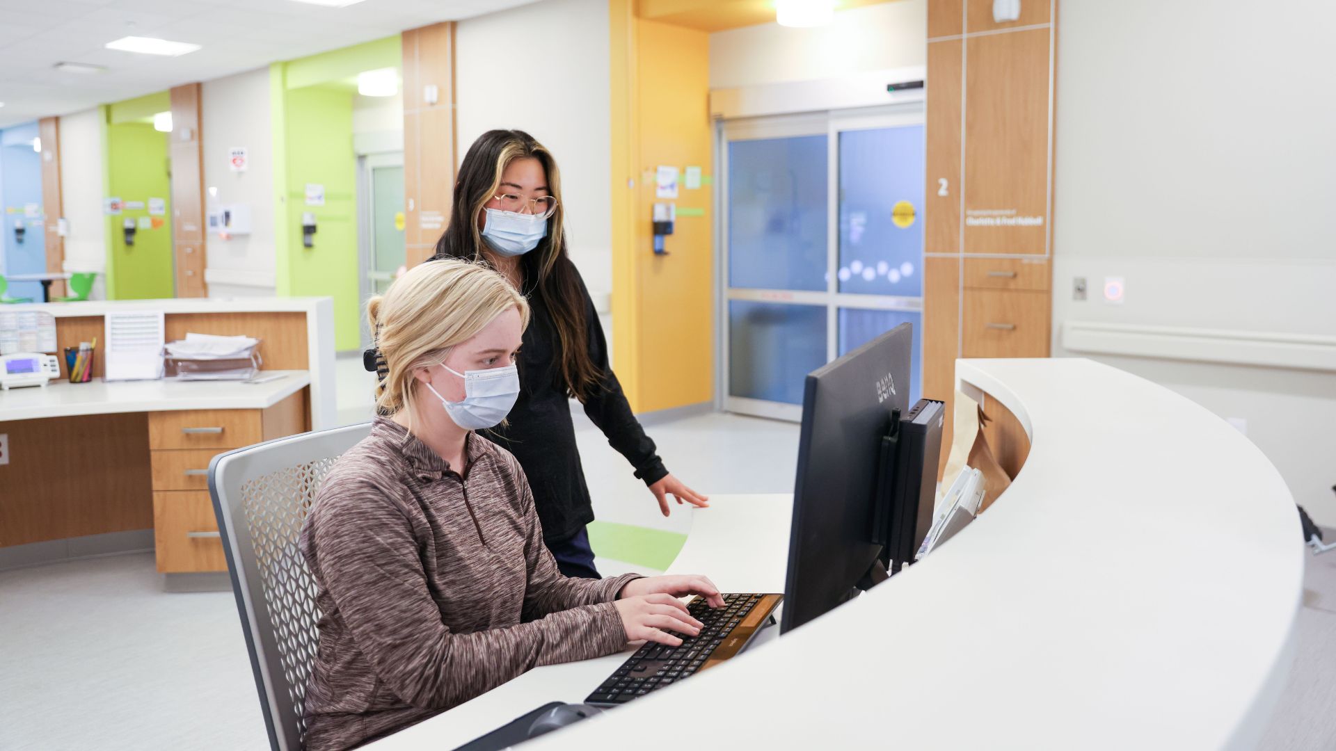 Nurses at a desk