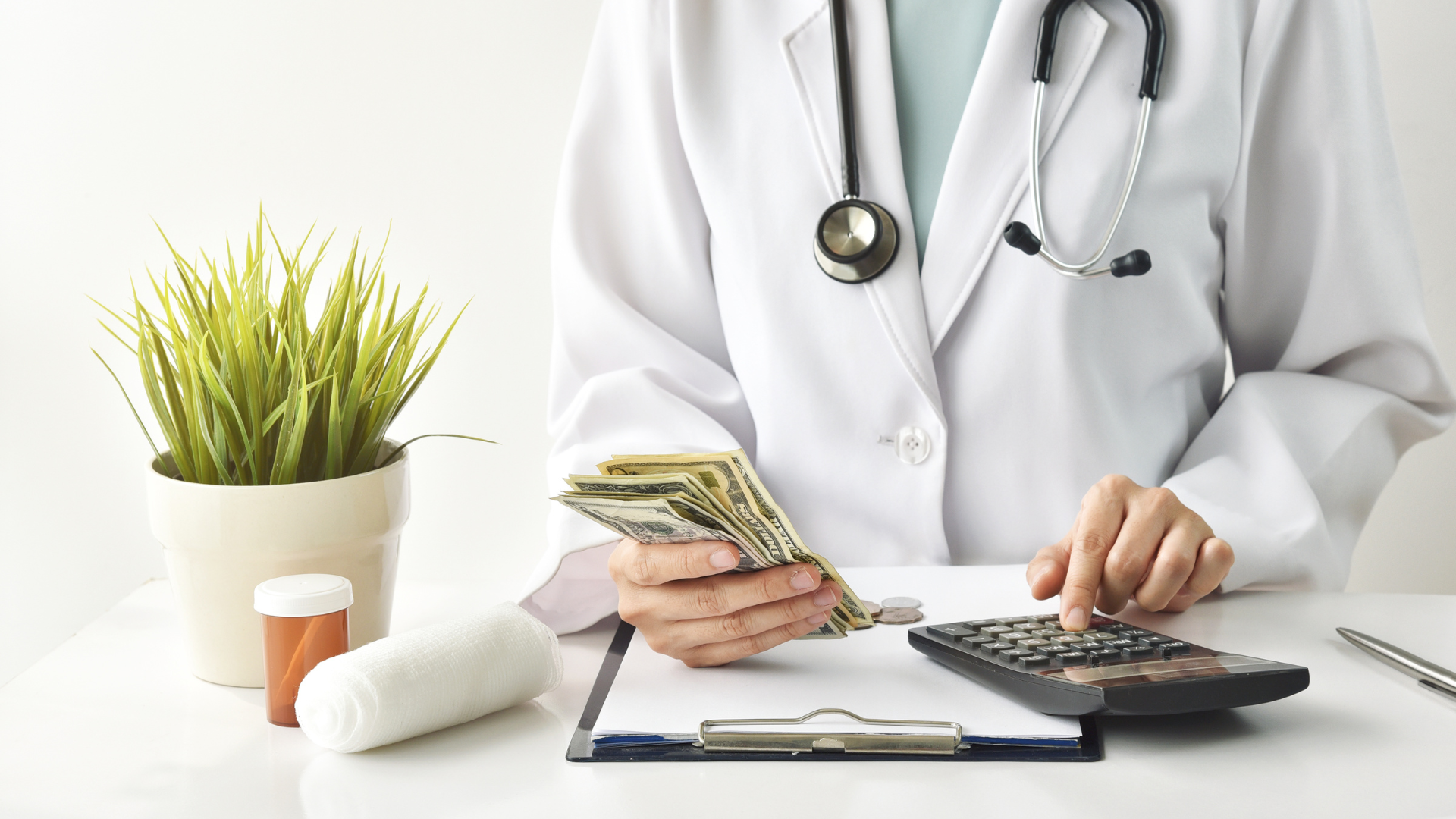 Doctor at desk