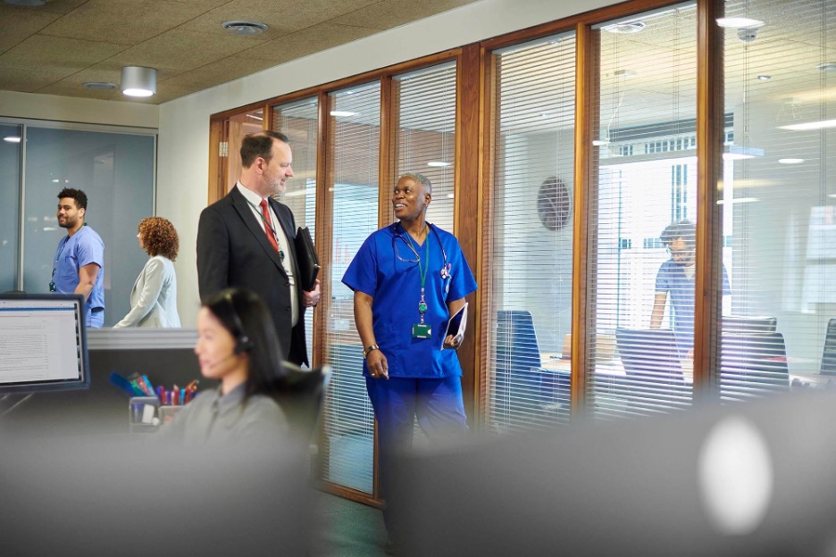 Health care and technology staff