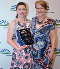 St. Luke’s Miners Health Center office coordinator Nicole Geary and Pennsylvania Office of Rural Health director Lisa Davis